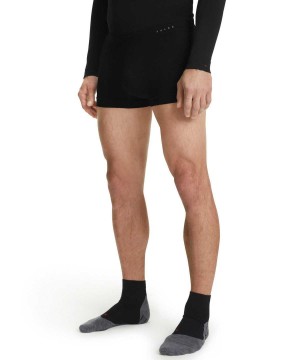 Boxer & Slips Uomo Falke Boxer Wool-Tech Light Nere | JEZS05841