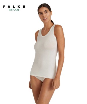 Bras & Tops Donna Falke Top Round-neck Daily ClimaWool Bianche | RDBC27514