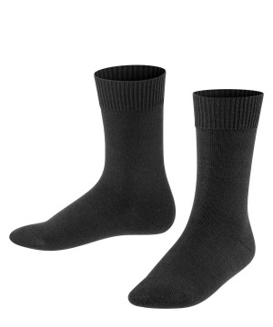 Calzini Bambino Falke Comfort Wool Socks Nere | MLOA26980