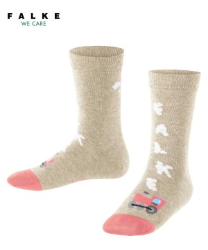 Calzini Bambino Falke Happy Locomotive Socks Beige | FDMB69701