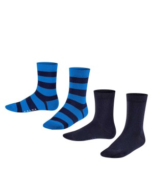 Calzini Bambino Falke Happy Stripe 2-Pack Socks Nere | GWJV31608