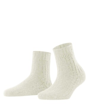 Calzini Donna Falke Bedsock Rib House socks Bianche | KQAT14807