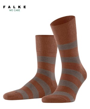 Calzini Donna Falke Block Stripe Socks Marroni | YPCT96213