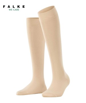 Calzini Donna Falke Cotton Touch Knee-high Socks Beige | UBLZ01894