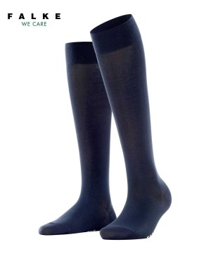 Calzini Donna Falke Cotton Touch Knee-high Socks Blu | WUSL34168