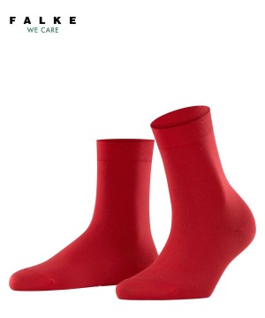 Calzini Donna Falke Cotton Touch Socks Rosse | JERC80659