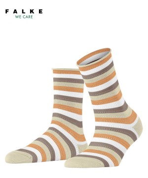 Calzini Donna Falke Dopamine Stripe Socks Beige | CRDS67521