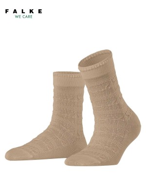 Calzini Donna Falke Granny Square Socks Marroni | NWAM56714