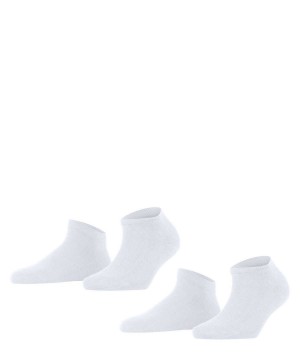 Calzini Donna Falke Happy 2-Pack Sneaker socks Bianche | FMWB71826