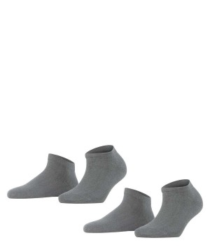 Calzini Donna Falke Happy 2-Pack Sneaker socks Grigie | LMAU36214