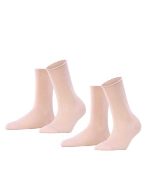 Calzini Donna Falke Happy 2-Pack Socks Rosa | QKWA41587