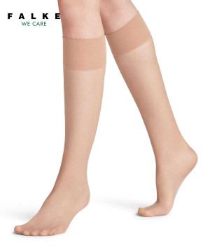 Calzini Donna Falke Pure Matt 20 DEN Knee-high Socks Beige | HKDQ64801