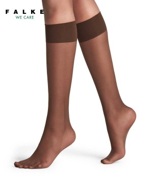 Calzini Donna Falke Pure Matt 20 DEN Knee-high Socks Marroni | KLTQ01524