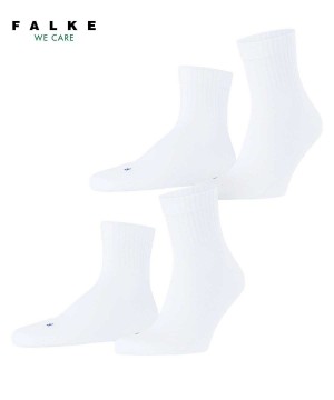 Calzini Donna Falke Run Rib 2-Pack Short sock Bianche | TVYN98365