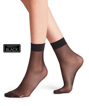 Calzini Donna Falke Seidenglatt 15 DEN Ankle socks Nere | UZPQ50478