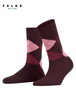 Calzini Donna Falke Sensitive Argyle Socks Rosse | JUGE51384