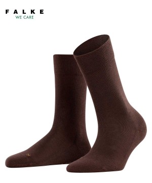 Calzini Donna Falke Sensitive London Socks Marroni | QVUY45819