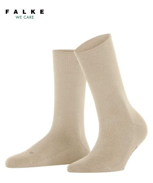 Calzini Donna Falke Sensitive New York Socks Beige | LPCD49638