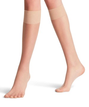 Calzini Donna Falke Shelina 12 DEN Knee-high Socks Beige | SWCP18734