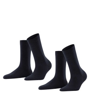 Calzini Donna Falke Softmerino 2-Pack Socks Blu | AGXL32178