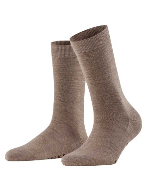 Calzini Donna Falke Softmerino Socks Marroni | YZIW01852