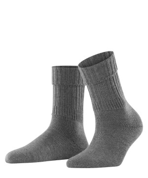 Calzini Donna Falke Striggings Rib Boot socks Grigie | OBRG01468