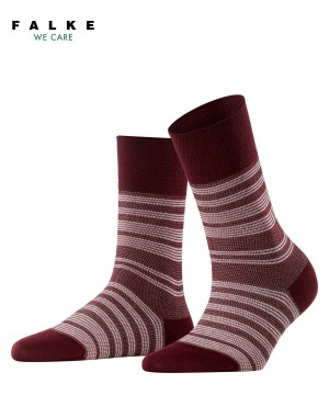 Calzini Donna Falke Sunset Stripe Socks Rosse | HVSQ07912