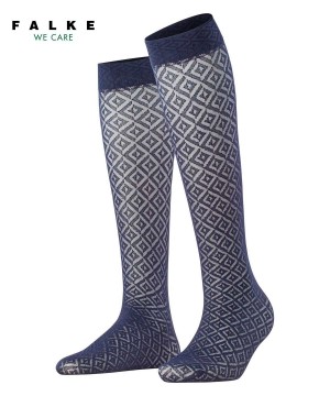 Calzini Donna Falke Tessellating 25 DEN Knee-high Socks Blu | VURW58329