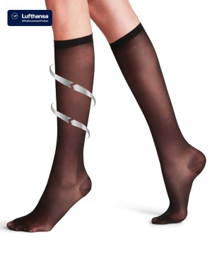 Calzini Donna Falke Vitalize 20 DEN Knee-high Socks Nere | YWNQ10649