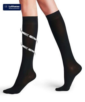 Calzini Donna Falke Vitalize 40 DEN Knee-high Socks Nere | LXMV56139