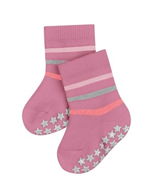 Calzini Neonato Falke Multi Stripe House socks Rosa | YGRI03946