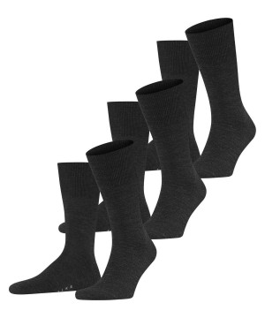 Calzini Uomo Falke Airport 3-Pack Socks Grigie | ZIHJ96028