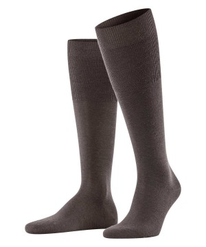 Calzini Uomo Falke Airport Knee-high Socks Marroni | FHOM59834