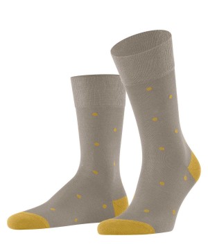 Calzini Uomo Falke Dot Socks Beige | DHCX34680