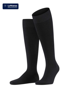 Calzini Uomo Falke Energizing Wool Knee-high Socks Nere | DLUW40516