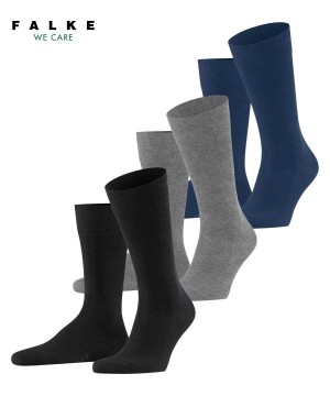 Calzini Uomo Falke Family 3-Pack Socks Multicolored | IQCX65740