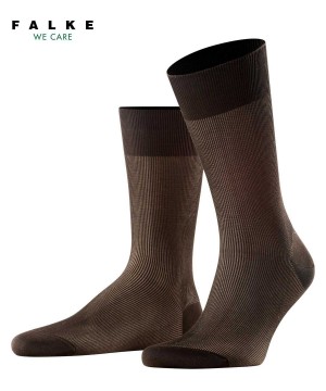 Calzini Uomo Falke Fine Shadow Socks Marroni | WAQC57924