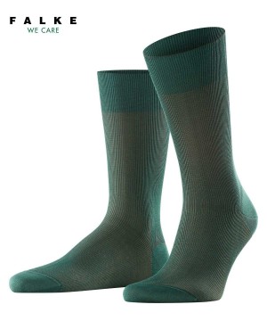 Calzini Uomo Falke Fine Shadow Socks Verdi | CPUE30269