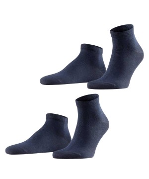 Calzini Uomo Falke Happy 2-Pack Sneaker socks Blu | EOLU14259