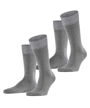 Calzini Uomo Falke Happy 2-Pack Socks Grigie | ZEQR04862