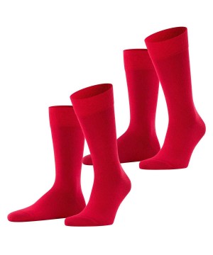 Calzini Uomo Falke Happy 2-Pack Socks Rosse | JGVT61923