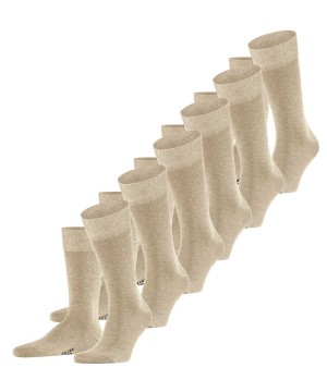 Calzini Uomo Falke Happy 6-Pack Socks Beige | HGTL43852