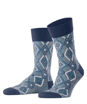 Calzini Uomo Falke Ikat Spell Socks Blu | IWVE48965