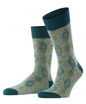 Calzini Uomo Falke Ikat Spell Socks Verdi | IEWV91658