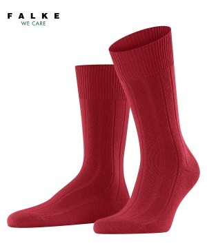 Calzini Uomo Falke Lhasa Rib Socks Rosse | JXWN54702