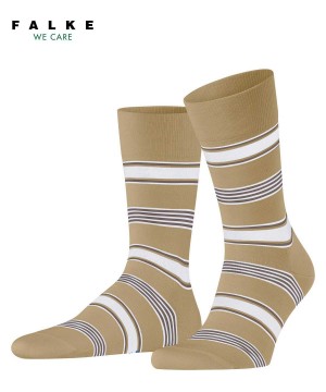 Calzini Uomo Falke Marina Stripe Socks Beige | GJNH78926