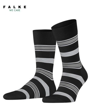 Calzini Uomo Falke Marina Stripe Socks Nere | NJXD74293