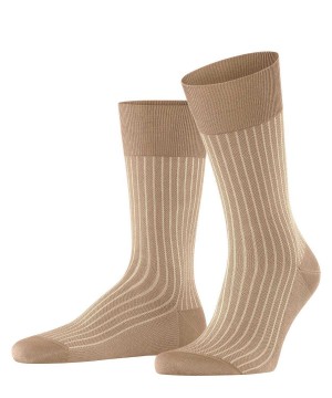 Calzini Uomo Falke Oxford Stripe Socks Marroni | THVE79805