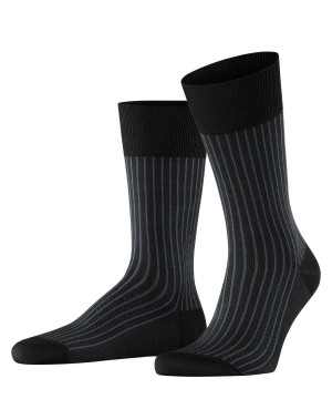 Calzini Uomo Falke Oxford Stripe Socks Nere | YEQN49638