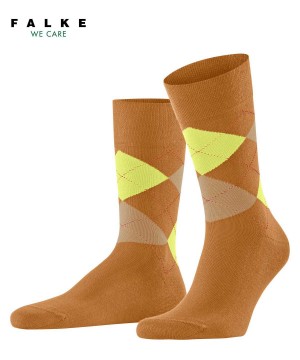 Calzini Uomo Falke Sensitive Argyle Socks Arancioni | HLFZ58719